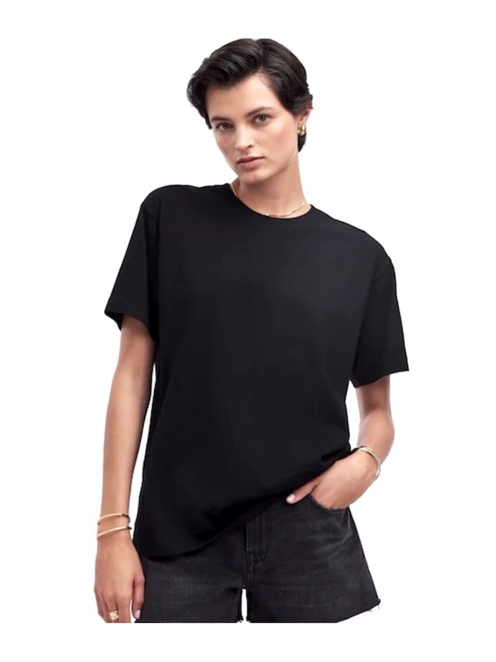 Nu-in crew neck boxy cotton tee